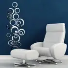 Circle Mirror Tiles Wall Stickers Bedroom Decal Self-Adhesive DIY Home Art Decor