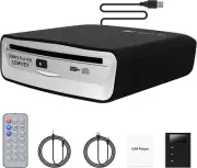 External Universal CD Player for Car - Portable CD Player with Extra USB Extensi