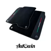 AutoWin Brand Black Floor Mats for Ferrari California T with Alcantara Leather (for: Ferrari)