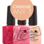 CND SHELLAC Color Coat 7.3ml - Choose Any 3 Colours + FREE Remover Wraps 10ct