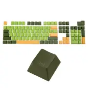 104 Keys Pudding Keycaps for Mechanical Keyboard Layout, Green & Light Green