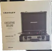 Crosley CR6019F-SMK Gray Executive Deluxe Portable USB Turntable Bluetooth(15744