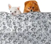 Paw Print Blanket | Puppy Bed Blanket - Soft Dog Blanket for Small Dogs with Enhanced Embossing Process and Great Finish to Bring Pattern to Life Blanket Puppy Blanket Cute Pet Blanket Dog Puppy Cat