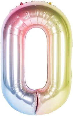 40" Unicorn Pink Gradient Baby Birthday 0 Month Number Float Balloon Princess US