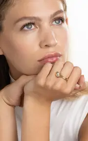 [Melissa Kaye] 18k Yellow Gold Rocky Ring Medium