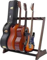Nefelibata Multi-Purpose Guitar Stand 5 Stands Wooden Guitar Stand Floor Stand for Guitars and Cases, Electric Guitars, Acoustic Guitars, Bass Guitars, Cellos - German Ash