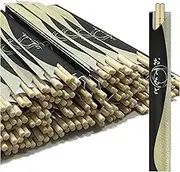 Albino Monkey 200 Round Separated Disposable Chopsticks | Best for Sushi | Bamboo Wooden Chinese Chop Sticks - Bamboo Chopstick Bulk - Disposable Utensils Premium Quality - (100 Pairs)