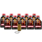 10L Motul 8100 X-MAX 0W40 Wix Filter Motor Oil Change Kit For Audi VW API SN