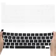 2X MacBook Air 13 A1932/A1466 2015 Soft Silicone Keyboard Cover (Black/Clear)