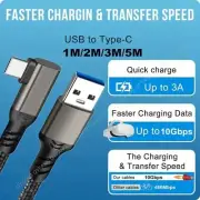 USB C Cable 3A USB3.2 Gen2 Fast Charging Data Type-c For Oculus Quest 1/2 Link