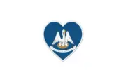 Patch Badge Patch Printed Thermoadhesive Flag Heart USA Louisiana