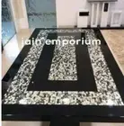 4'x2.5' black Marble dining Coffee Table Top inlay Mosaic decor antique k23