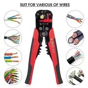 Self-Adjusting Insulation Wire Stripper/cutter/crimper tool Red