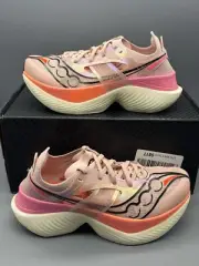 Saucony Endorphin Elite Women’s 7.5 Light Pink Carbon Running Shoes Tried On