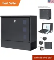 Heavy-Duty Vertical Locking Mailbox - Perfect for Magazines and Large Envelopes