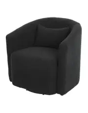 [Levede] Swivel Cushion Barrel Chair in Grey