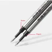 5pcs Hero Metal Black Ink Roller Ball Pen Refills Plug-in/Screw 0.7mm/0.5mm Nib
