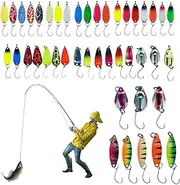 Single Hook Spinner Baits - Metal Spoon Spinner Baits - Strong Attraction Fishing Tackles for Catching Trout, Bass, Catfish, House Mouth