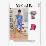 ChicCycle Stitch Kit: Misses' Multicolor Bike Top & Shorts, Sizes 6-14, Code M82