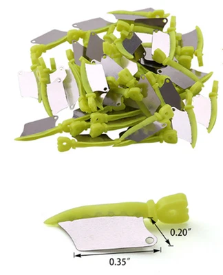 40 Pcs/Box Dental Plastic Interproximal Wedge Knife With Protection Steel Tools