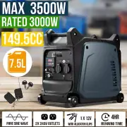 New Gentrax Portable Inverter Generator 3500W Max Remote Start Petrol Camping