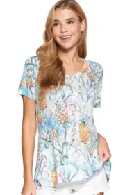 Pineapple and Shells Soft light One By One Print Sublimation V387