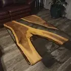 Clear Epoxy Dining Table Epoxy Resin Desk , Living Room Table Resin River Table