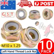 10Pcs M10x1.25 Left Hand Thread Locking Nut For Strimmer Brush Cutter Trimmer