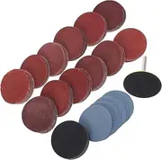 BUGUUYO Drill Sanding Attachment 130 Pcs Sanding Discs Set Sandpaper Sander Discs 240 Grit Paper Sheets Buffering Pad Backing Pad