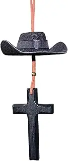 Cowboy Car Accessories - Hat Car Ornaments Country Charm,Rear View Mirror Accessories, Western Oxford Cloth Ornament Miniature for Auto Home Decorations