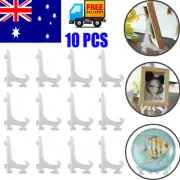 10pcs Plastic Display Plate Stand Easel Frames Pictures Bowls Holder Clear TO