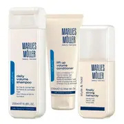 [Marlies möller] Marlies Moller Christmas Set: Volume Hair Conditioner 100 ml + Finally Strong Hair Spray for Strong Hold Styling 125 ml + Daily Volume Hair Shampoo 20