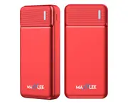 Maxxlee 2x 10000mAh Slim Power Bank USB Backup External Battery Charger iPhone Android Mobile