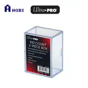 Ultra Pro 100 Count 2-Piece Standard Trading Cards Clear Plastic Storage Box