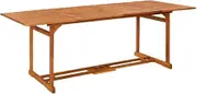 Patio Dining Table Outdoor Table, Patio Table Bistro Table for Lawn Backyard Garden 220x90x75 cm Solid Wood Acacia