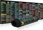 excovip Mouse Pad with Linux Commands Line - Extended Large Cheat Sheet Mousepad 31.4x11.8 inch Shortcuts Desk Mat to Kali/Red/Hat/Ubuntu/OpenSUSE/Arch/Debian/Unix Programmer 0246