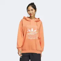 在飛比找Yahoo奇摩購物中心優惠-adidas 上衣 女款 長袖上衣 帽T 運動 三葉草 MC