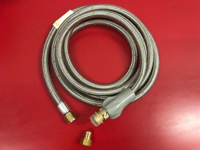 OMEGA ALTISE BRIGADIER 3M SS GAS HOSE 3/8 BSP F & SAE F BAYONET GRAP HANDLE