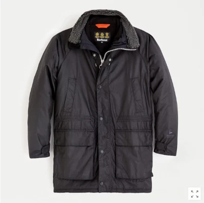 J Crew Barbour® Fenton wax jacket M0788 Small Black