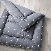 Japanese Floor Mattress,Futon Mattress Japanese, Foldable Guest Bed Camping Mattress Roll Up Sleeping Pad Thicken Tatami Mat with Mattress Cover,(Style,Twin(90x200cm))