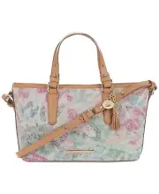 New Brahmin Women's Mini Asher Melbourne Leather Satchel Bag Crème Talitha