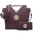 Women Handbag Cut Out Triangle Top Handle Bag Large Fashion Tote Satchel Work...
