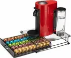 Capsule Drawer Holder with Glass and Handle For Nespresso Vertuo Holds 50 Pods