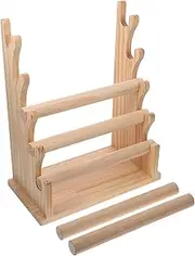PRETYZOOM Wooden Jewelry Holder Multi-tier Organizer for Necklaces Bracelets Bangles Watch Bracket for