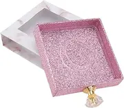 OFFIGAM 1Pc Empty Eyelash Case Portable Pull Out Organizer for Fake Eyelashes Compact Design for Travel Home Use Lightweight Glitter Lash Box for Cosmetic Bags