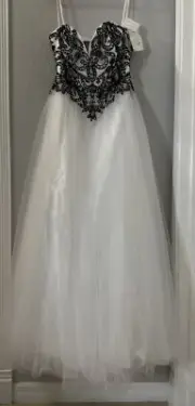 NEW CECILY BROWN XXL Beaded Sequin Bridesmaid Strapless Dress David’s Bridal