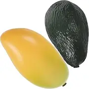JOINPAYA Fruit Shaker Eggs 2pcs Mini Maracas Musical Instruments Percussion Toys Avocado Mango for Boys and Girls