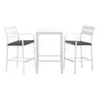 NNEDSZ Outdoor Bar Set Stools 3-Piece Dining Chairs Table Patio Aluminium Bistro