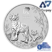 2022 $1 Year of the Tiger 1oz Silver Bullion Coin In Capsule Perth Mint