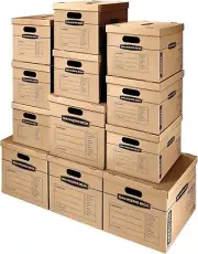 Bankers Box Classic Moving 12 Pack Kit, Reinforced 12 Pack, Brown
